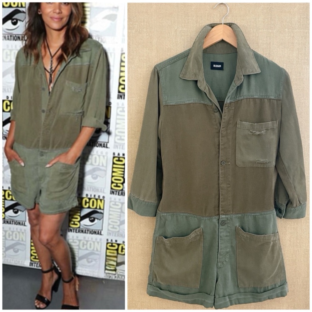 Hudson Jumpsuit Indie Thrashed Y2k Romper Grunge Coachella Cotton Distressed
